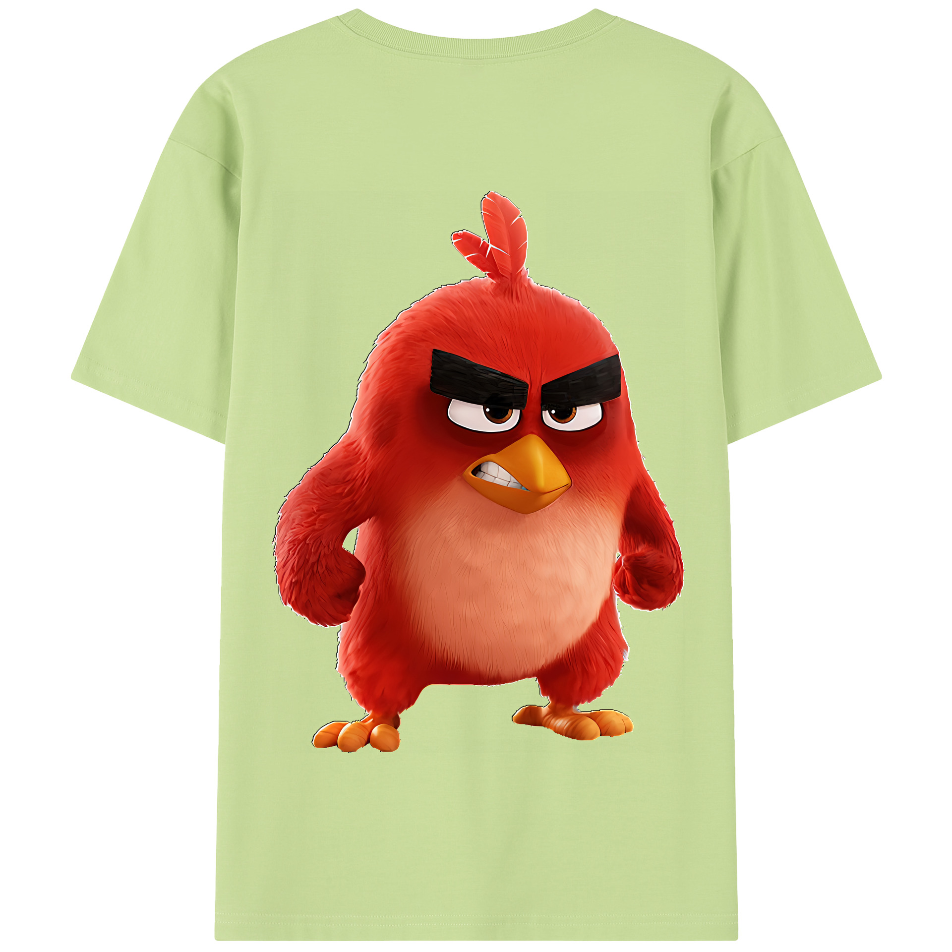 （画像用） Angry Birds アングリーバード 綿100％半袖Tシャツ（背面プリント）
